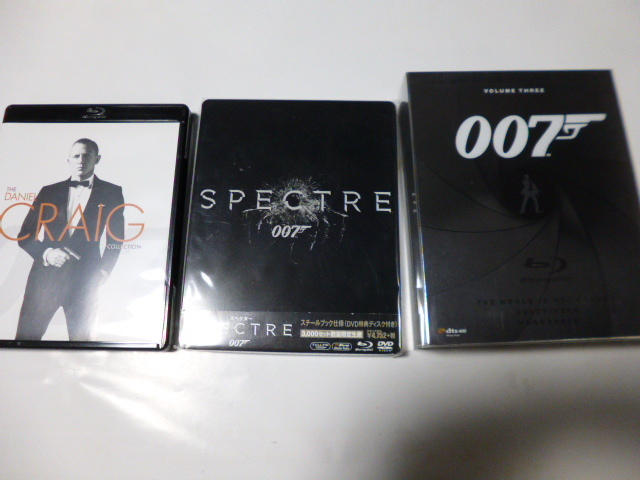  007/ダニエル・クレイグ ブルーレイコレクション〈3枚組〉+007 SPECTRE スチールブック,007 ブルーレイディスク 3枚パック Vol.3〈3枚組〉_画像1