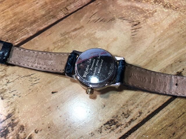 AK913 хорошая вещь Ritmo Latino Ritmo Latino MADE IN ITALY Date серебряный × Gold комбинированный оригинальный кожа ремень кварц женские наручные часы 