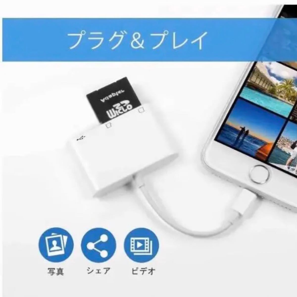 iPhone iPad専用Lightning SDカードカメラリーダー