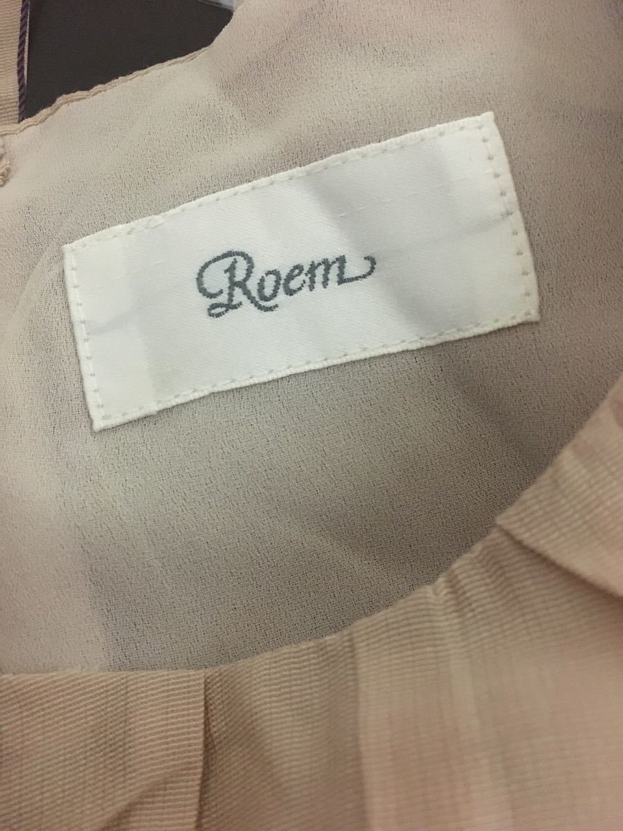 新品タグ付 定価9900円 ROEM ワンピース ベージュ S 1 シフォン