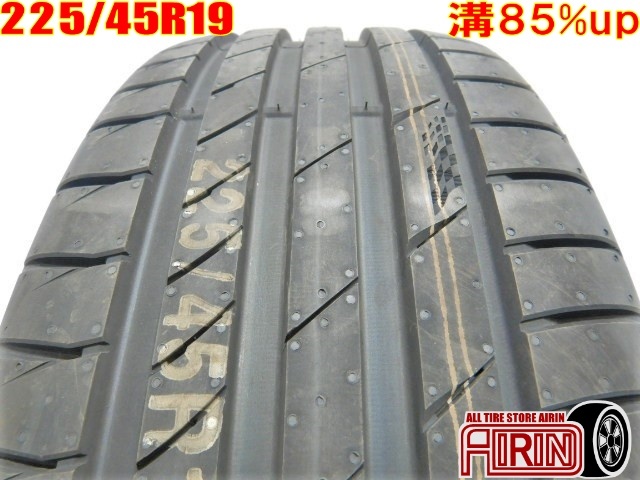 225/45R19 KUMHO ECSTA PS71 中古 夏タイヤ 1本 単品 C-HR レガシィ デュアリス ジューク CX-3 CR-V などに 中古タイヤ 19インチ_画像1