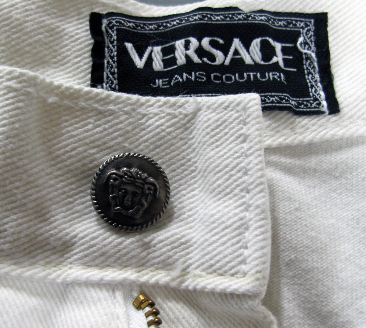 ヴェルサーチ VERSACE JEANS COUTURE ＊ ホワイト デニム （ ジーンズ VERSACE JEANS COUTURE White Denim Jeans_画像3