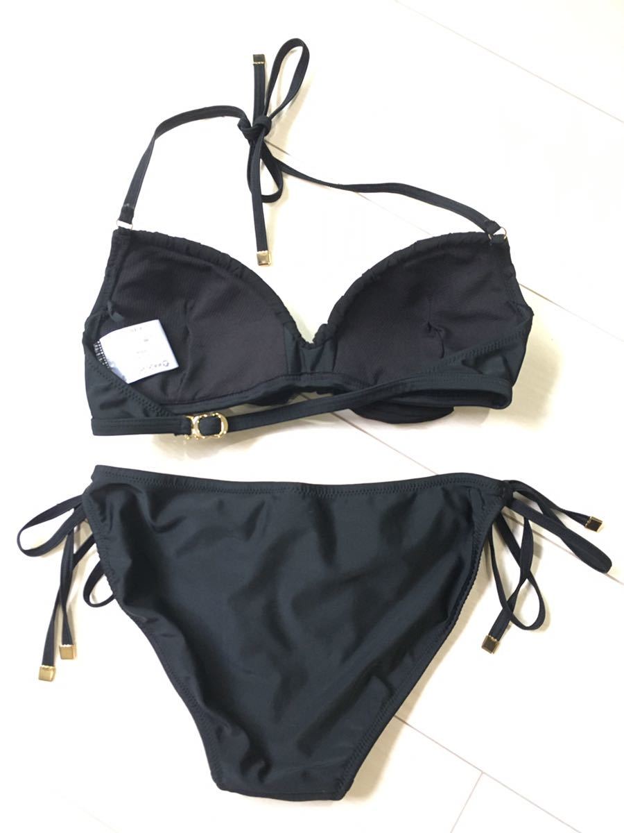  Lip Service swimsuit bikini black black ribbon Gold 