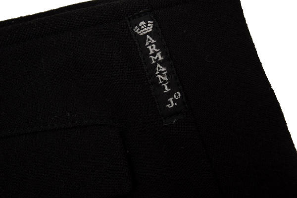 M-1024★送料無料★美品★ARMANI JEANS アルマーニ ジーンズ★イタリア製 ブラック黒色 ストレッチ素材 ひざ丈 スカート 40_画像6