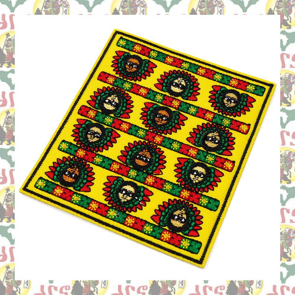 刺繍アイロンワッペン drspatch-a46　エチオピア ハイレセラシエ皇帝 ジャマイカ ラスタ ラスタカラー レゲエワッペン_画像1
