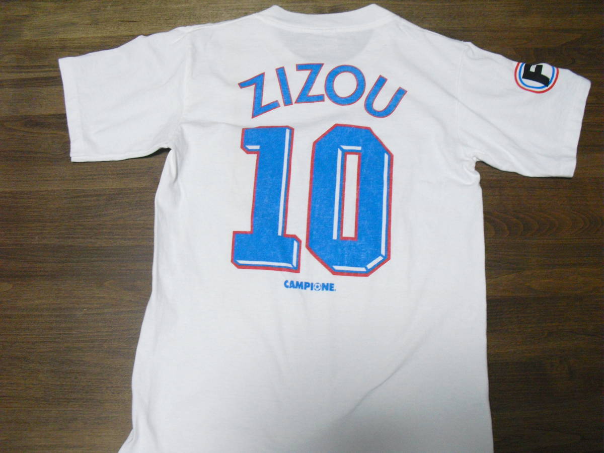 サッカー 1998 フランス代表 ジダン ZIZOU Tシャツ (ユニフォームデザイン アメリカ製 USA)_画像1