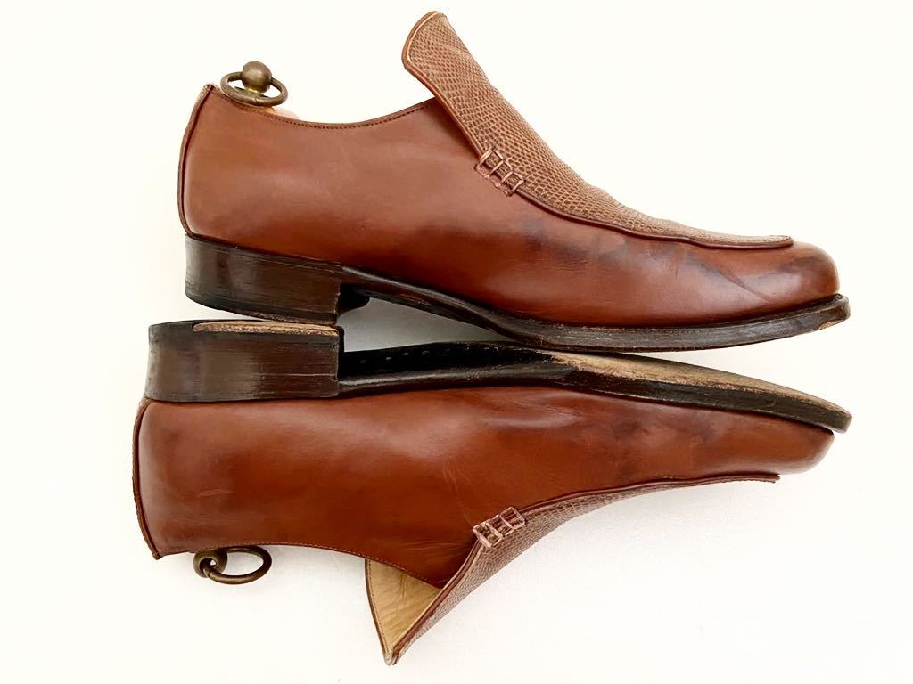 Authentic Shoe&Co. ブラウン リザード コンビ 26.5 売り最安価格 blog