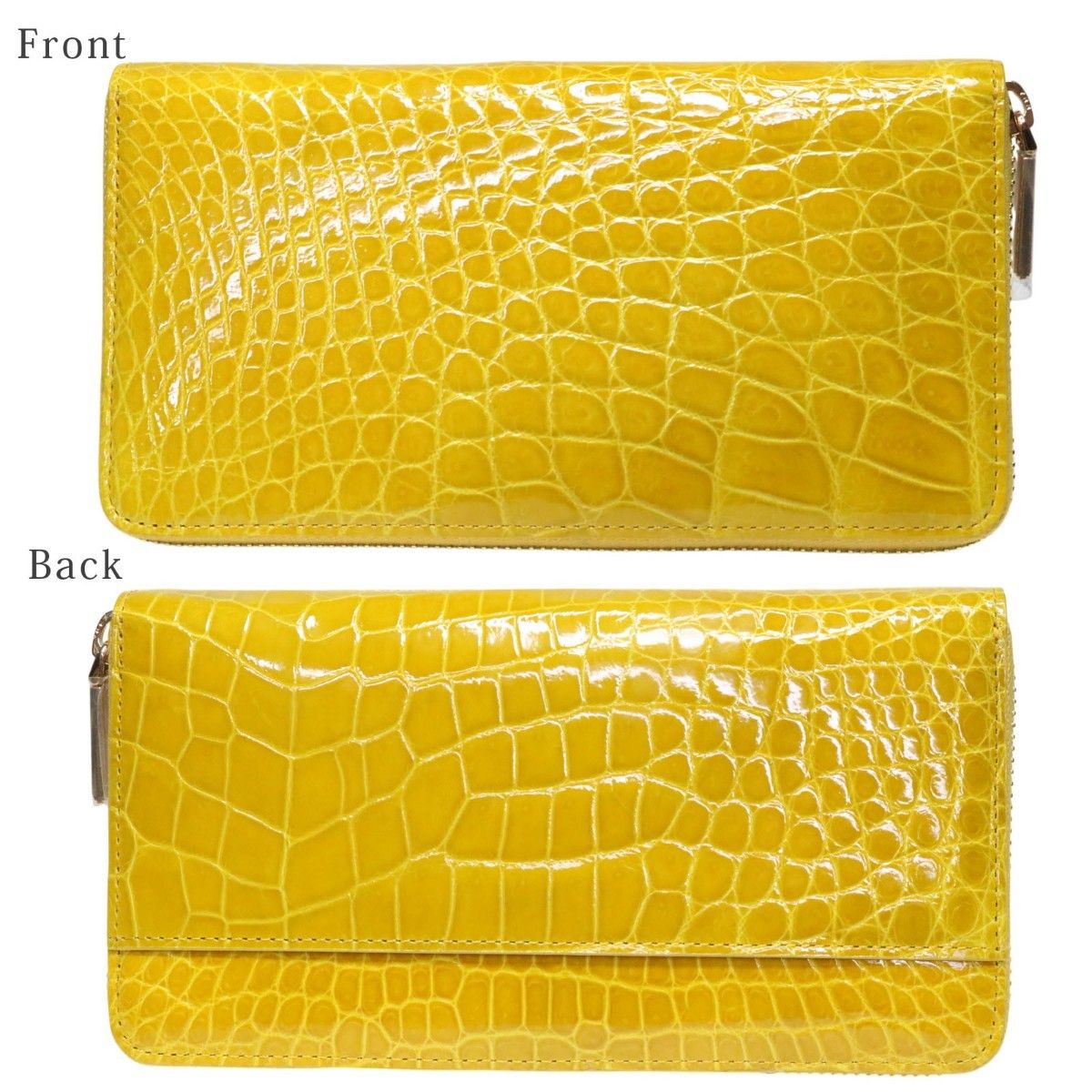 Z11 エナメル クロコダイル 長財布 ラウンドファスナー レディース 高級 Z11 エナメル クロコダイル 長財布 ラウンドファスナー