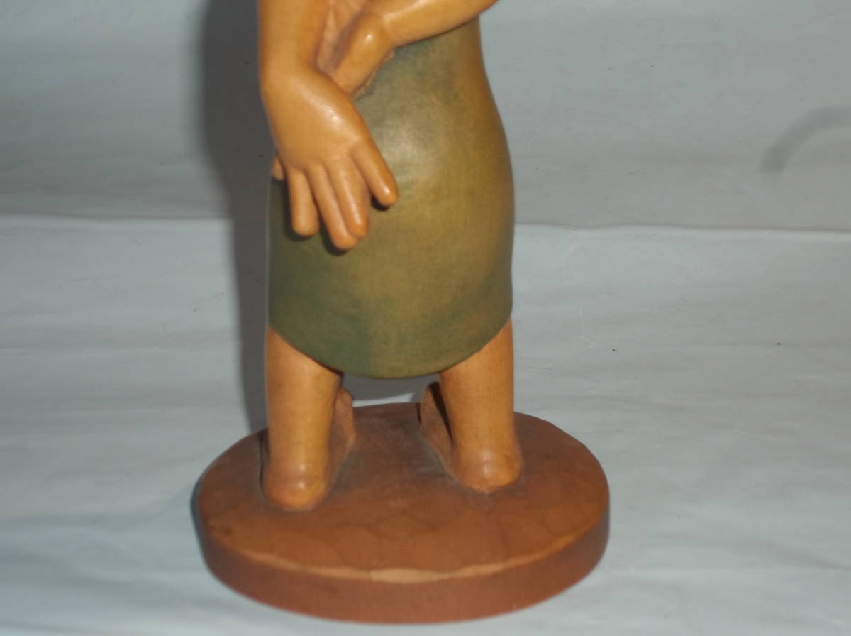 ANRI アンリ 木彫り人形 女の子 ハンドメイド アンティーク イタリア製 ビンテージ フィギュア_画像8