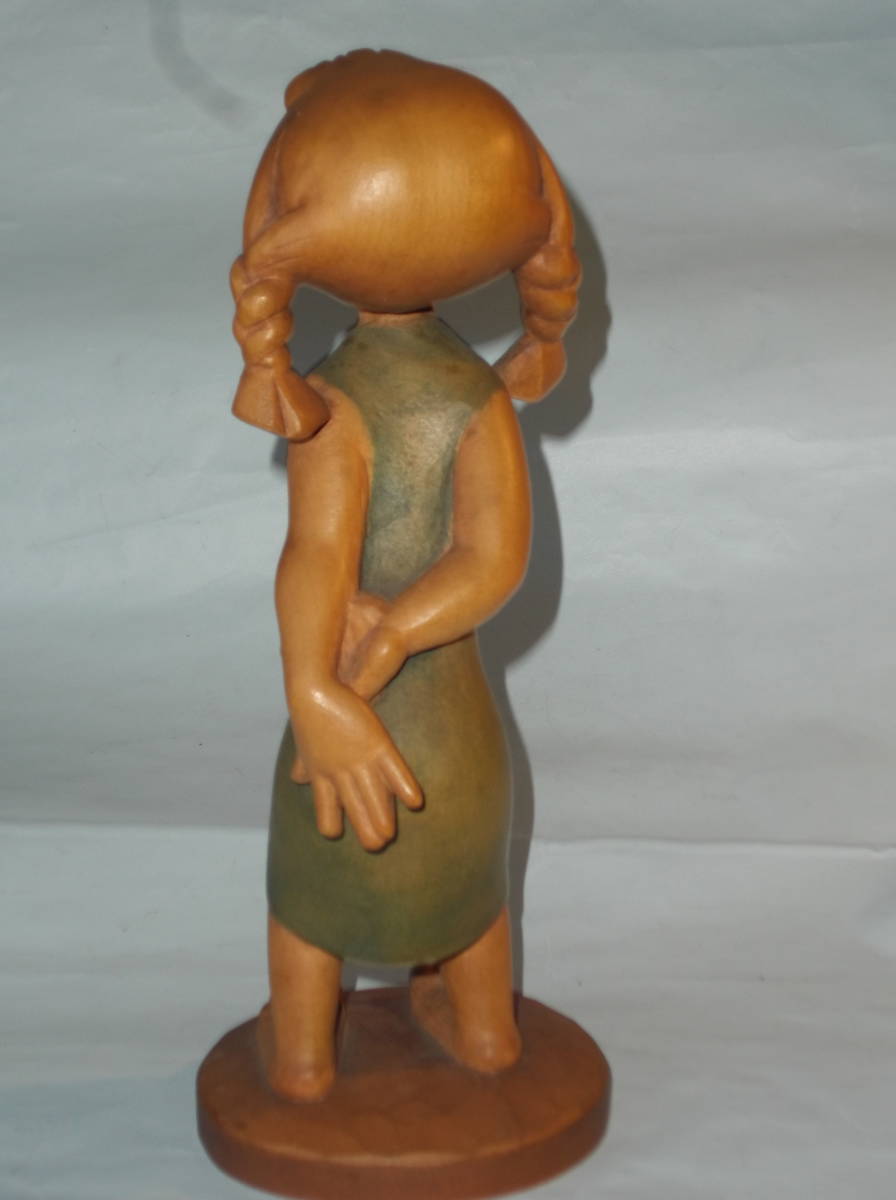 ANRI アンリ 木彫り人形 女の子 ハンドメイド アンティーク イタリア製 ビンテージ フィギュア_画像7