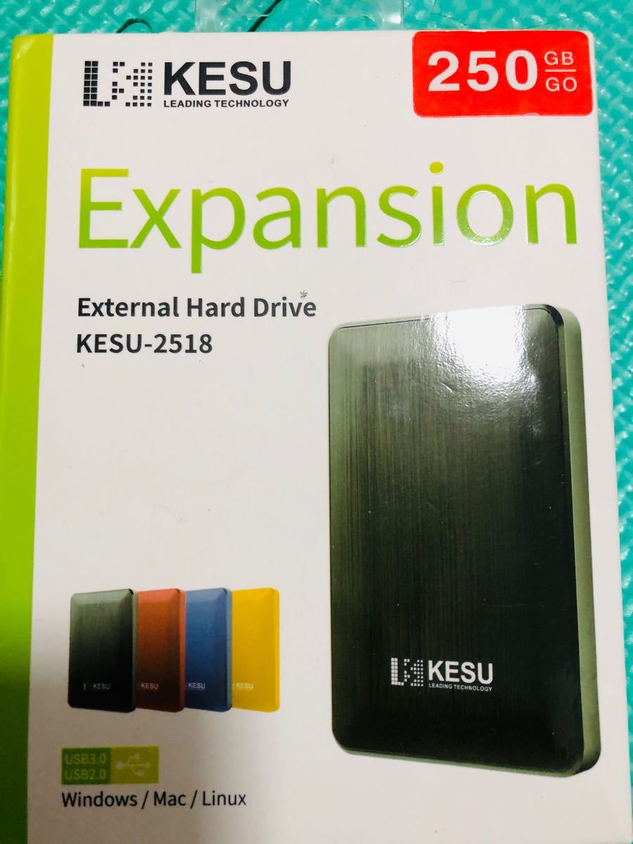 超薄型外付けHDD ポータブルハードディスク 250GB 2.5インチ#67