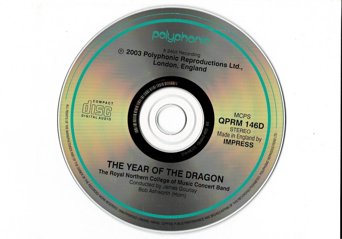 送料無料/CD/イギリス吹奏楽作品集9 ドラゴンの年/ソロモン王の洞窟/サマーナイツ/キティー・ホークから星に向かって/ティルバリーポイント_画像3