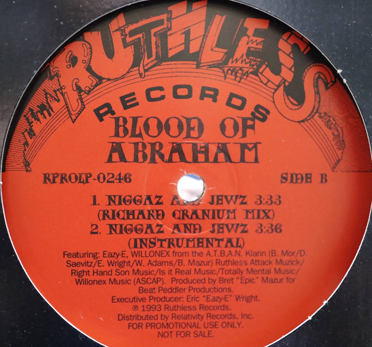 【廃盤12inch】Blood Of Abraham / Stabbed By The Steeple / Niggaz And Jewz_画像2