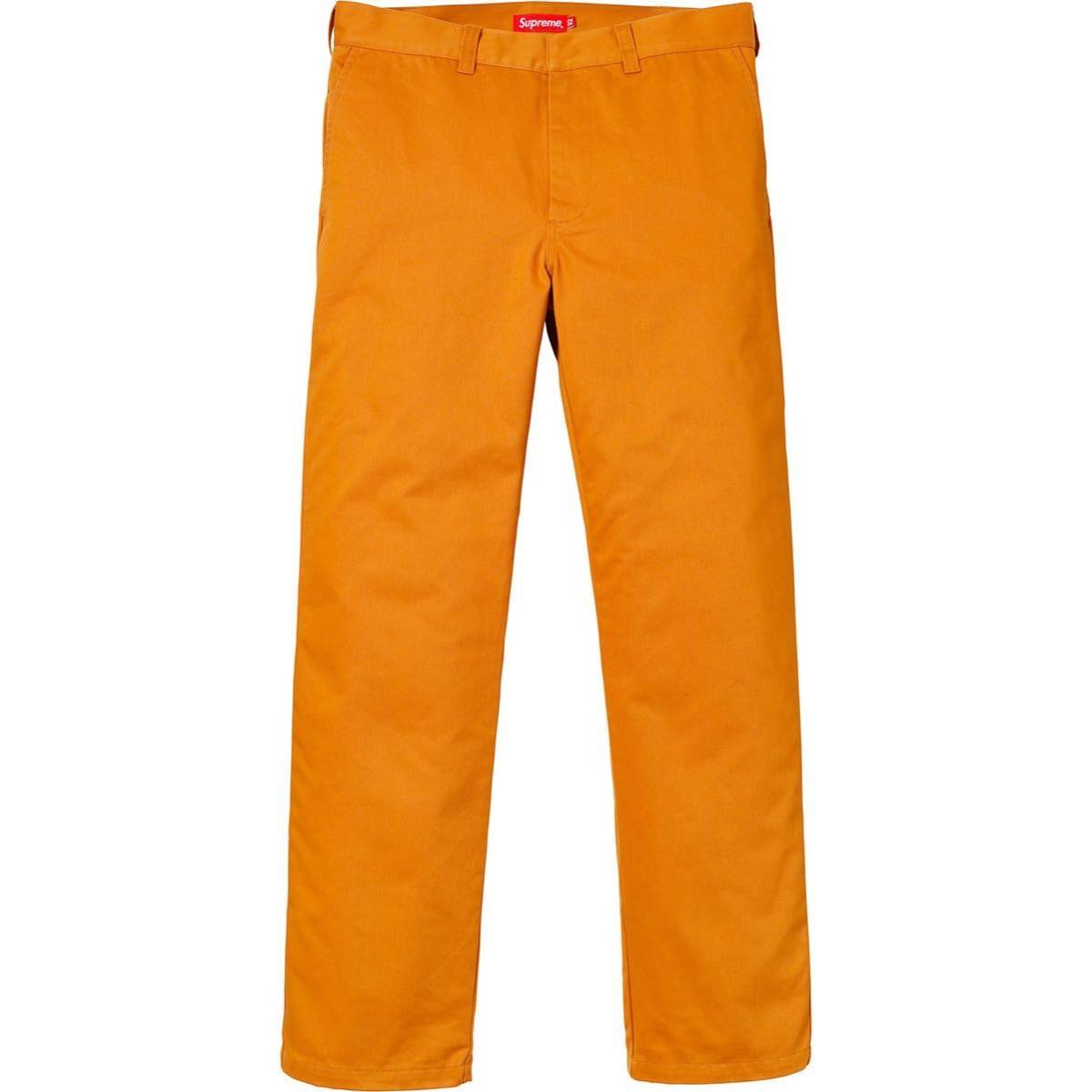 送料無料 30 Mustard supreme work pant gold yellow 18ss シュプリーム ワークパンツ マスタード イエロー ゴールド 黄色 S _画像1