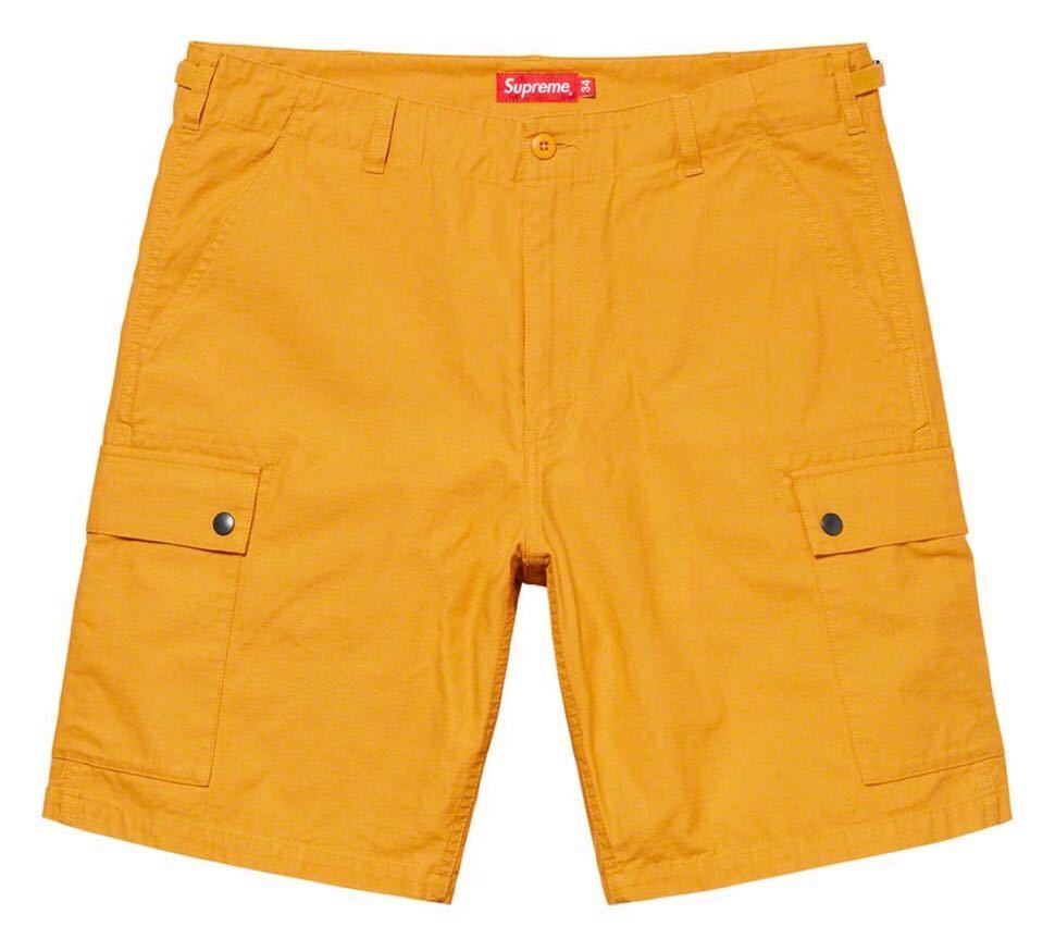 送料無料 30 黄色 Supreme Cargo Short gold yellow 20SS シュプリーム カーゴショーツ カーゴパンツ ショーツ ゴールド マスタード 新品