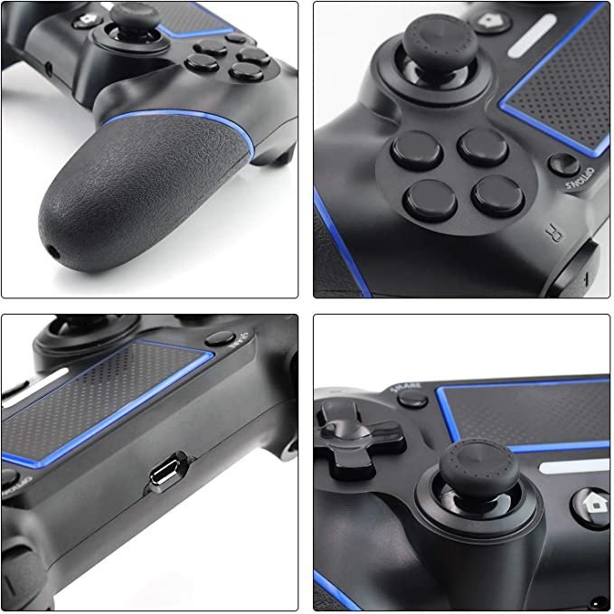 PS4 コントローラー ワイヤレス　ps4 PCゲーム　bluetooth　青