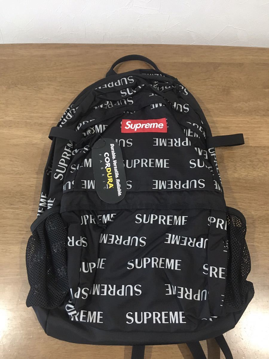 Supreme Backpack 16aw fw 3m ss 赤 box logo BLACK 黒