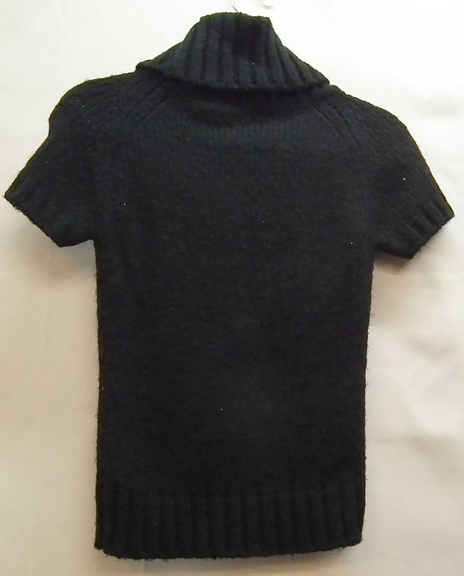  old clothes * Cecil McBee *CECIL McBEE* high‐necked knitted * black * ribbon attaching tops 