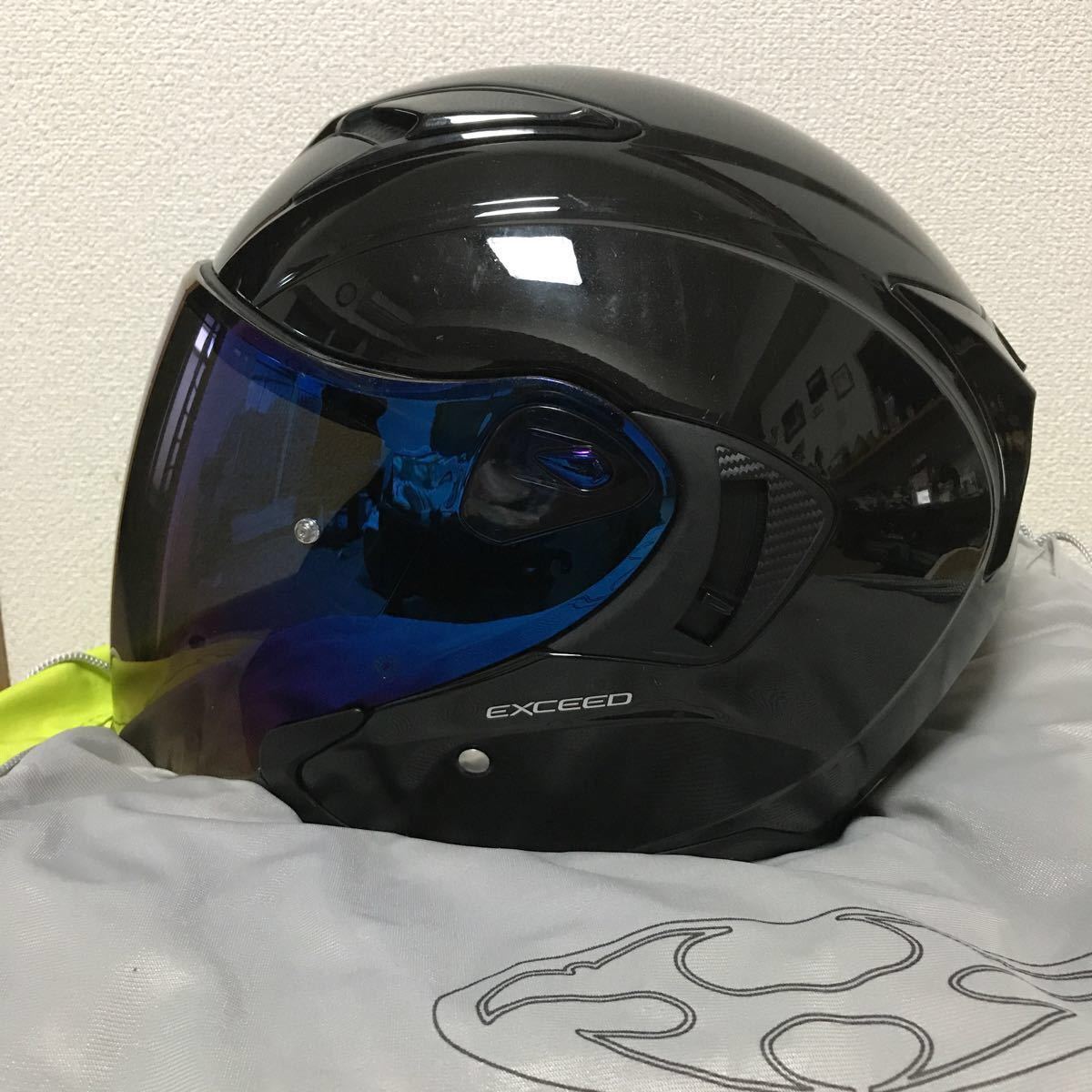 OGK KABUTO exceed ブラック ブルーミラーシールド エクシード OGK KABUTO exceed ブラック ブルーミラーシールド エクシード