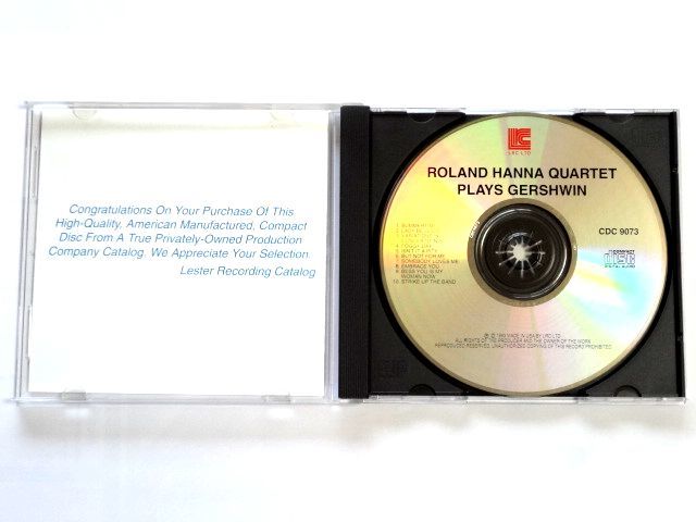 輸入盤 CD【CDC9073】ローランド・ハナ Roland Hanna Quartet / Plays Gershwin / 送料310円～_画像3