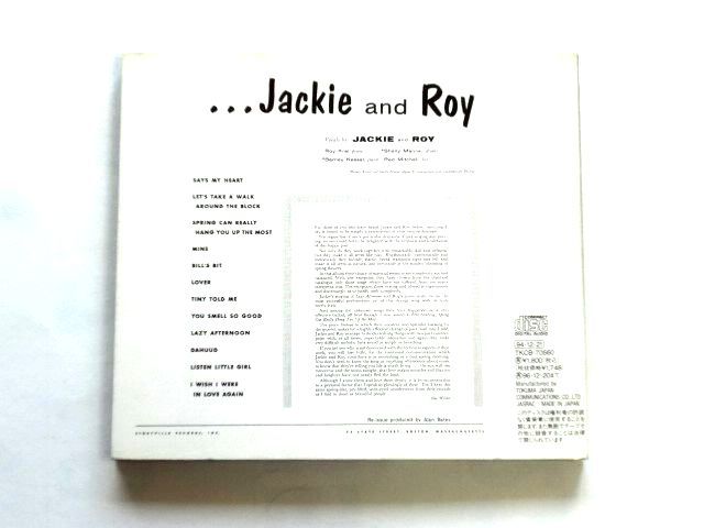 国内盤 CD【TKCB70560】ジャッキー・アンド・ロイ Jackie And Roy / ジャッキー・ケイン、ロイ・クラール / 送料310円～_画像2