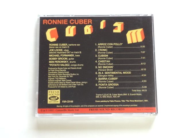 希少盤 CD【FSRCD188】Ronnie Cuber ロニー・キューバー / Cubism / 送料310円～_画像2