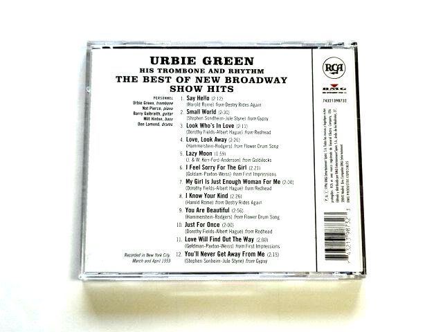 輸入盤 CD【743213987323】アービー・グリーン Urbie Green / The Best of New Broadway Show Hits / 送料310円～_画像2