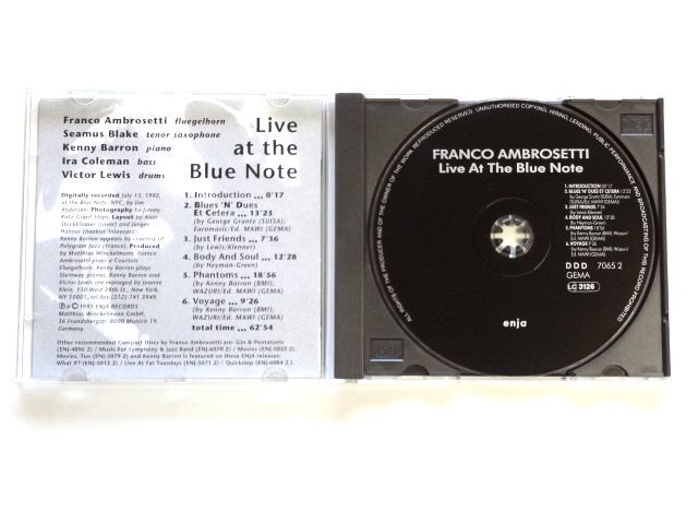 輸入盤 CD【ENJ7065-2】Franco Ambrosetti フランコ・アンブロゼッティ / Live at the Blue Note / 送料310円～_画像3