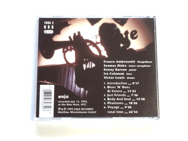 輸入盤 CD【ENJ7065-2】Franco Ambrosetti フランコ・アンブロゼッティ / Live at the Blue Note / 送料310円～_画像2