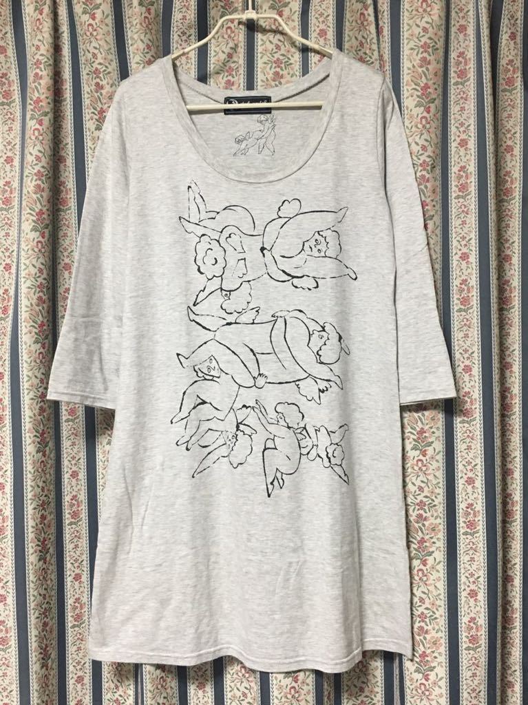 ヒステリックグラマー ×アンディウォーホル エンジェルプリントTワンピ チュニック Tシャツ Andy 天使 カットソー 七分袖 ビッグTの画像1