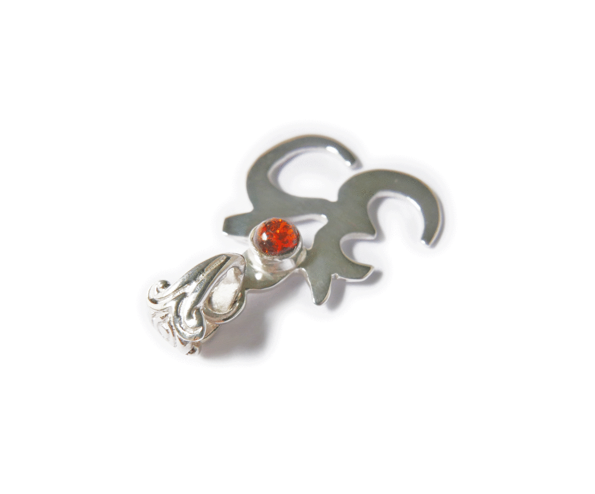 0[Silver925] космос . один ...OM( ом ). YOGA колье * янтарь ( янтарь )( йога *..* авторучка ju Ram * исцеление * Ray ki)