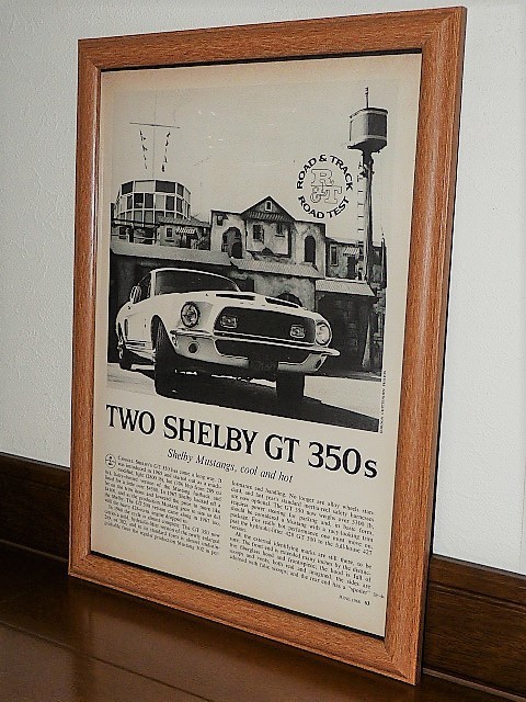 1968年 USA '60s 洋書雑誌記事 額装品 Shelby Mustang GT350 シェルビー マスタング ムスタング ( A4サイズ ）の画像1