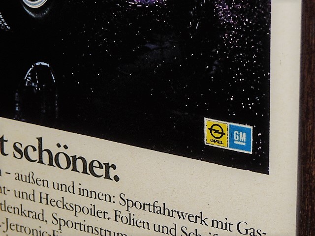 1981年 BRD '80s ドイツ 洋書雑誌広告 額装品 Opel Manta オペル マンタ ( A4サイズ ）_画像4