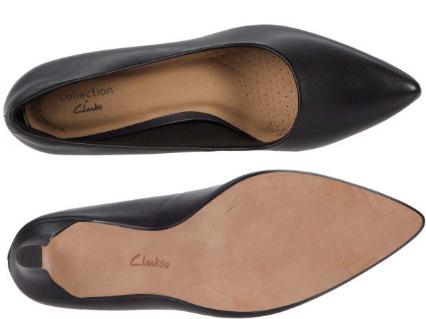 送料無料 Clarks 26cm クラシック パンプス レザー 革 ブラック 黒 ヒール オフィス フォーマル スニーカー バレエ ブーツ R94_画像10