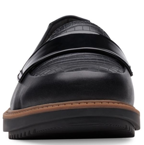  free shipping Clarks 26cm Loafer Flat leather black black pa tent black ko type pushed . office formal boots ballet R96