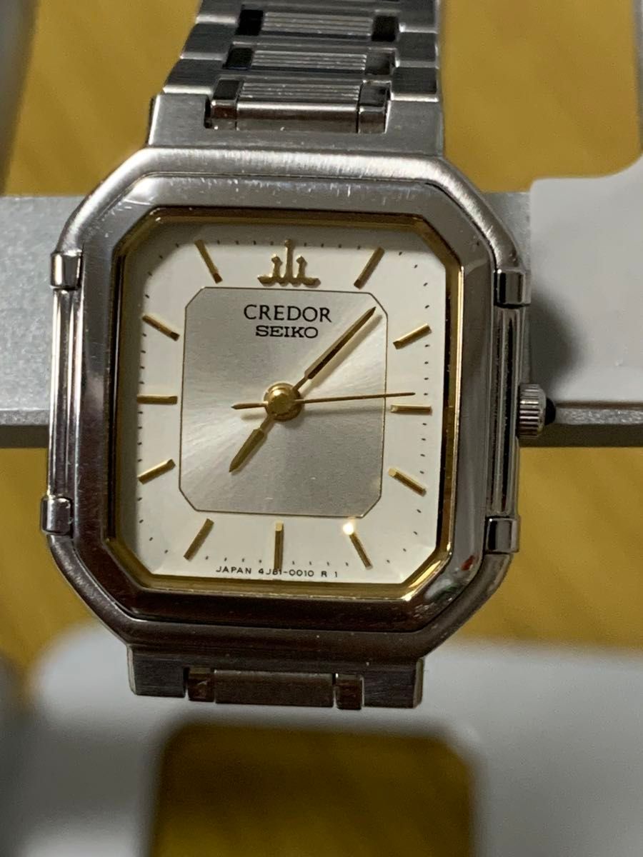 極美品 4J81 5010 セイコー クレドール 時計 スクエア レディース