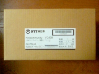 NTT Netcommunity VG430I ゲートウェイSXのサムネイル