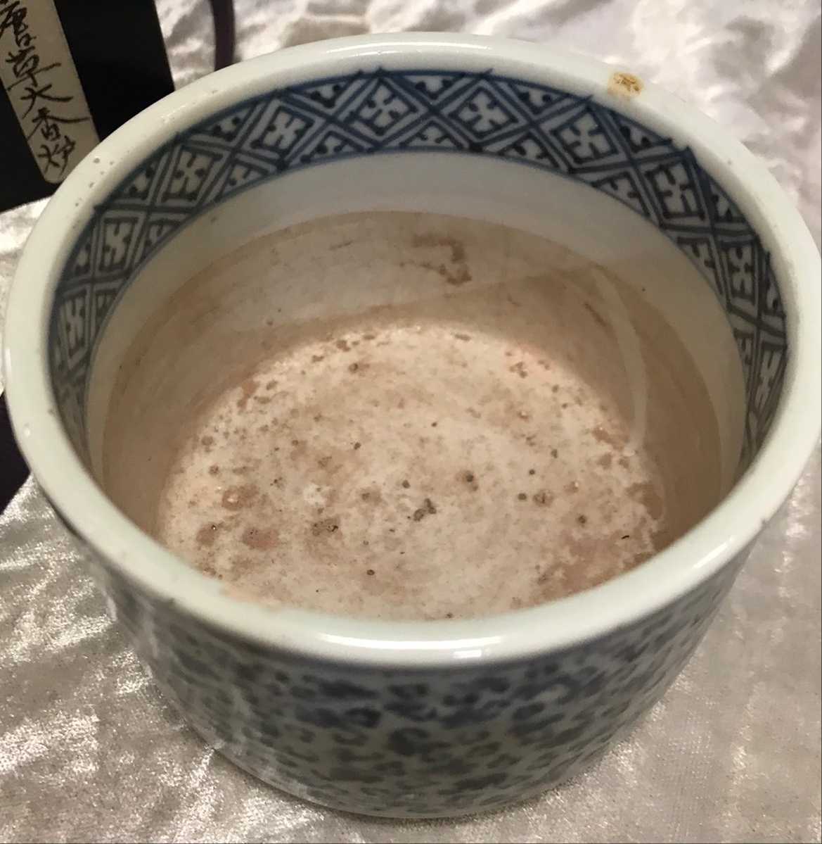 茶道具・香道具】伊万里みじん唐草文香炉 箱付き 茶道具 香道具 骨董品