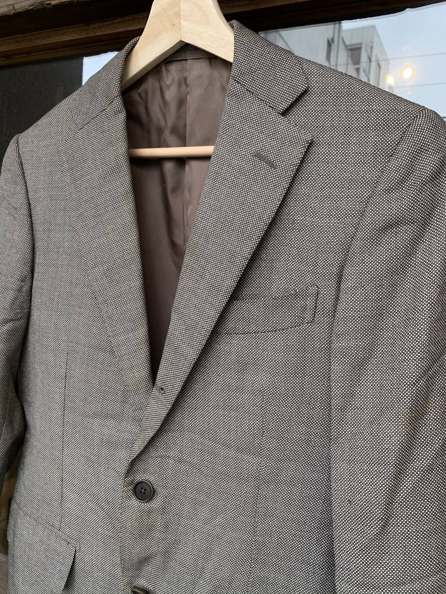 BEAMS F ビームスエフ スーツ 2P セットアップ ジャケット パンツ ウール カシミア グレー メンズ 紳士 サイズ88