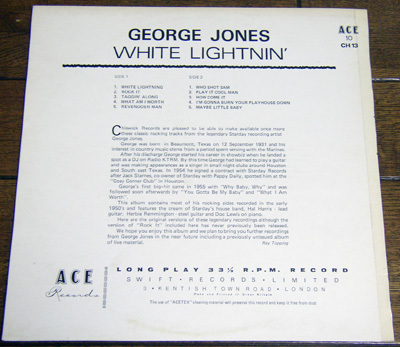 George Jones - White Lightnin' - 10インチ レコード/50s,ロカビリー,Rock It,How Come It,Maybe Little Baby,Revenooer Man,Who Shot Sam_画像3