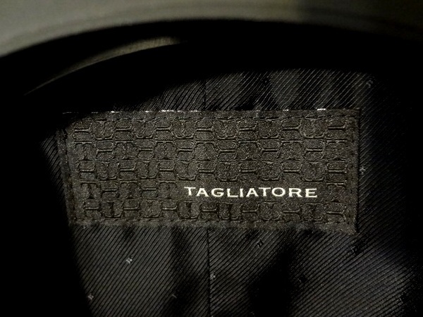 新品タグ付◆TAGLIATORE◆黒灰折柄ヴァージンウール×メタル釦ジレ◆イタリア製◆裏地柄◆ブラックグレー/ベスト/ML相当◆タリアトーレ◆46_画像8