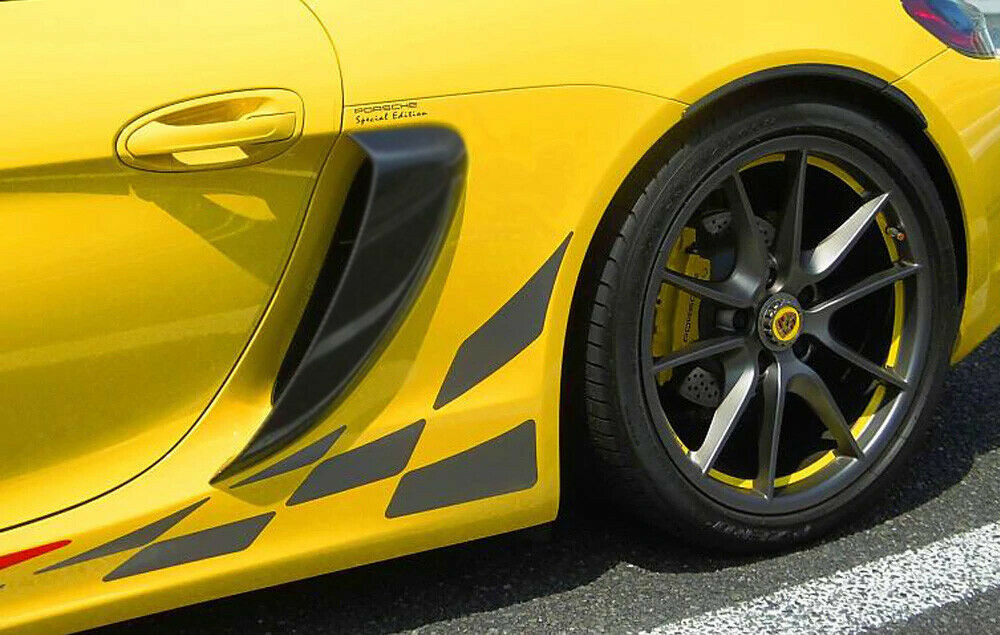 ポルシェ981 GT4 ケイマン ボクスター サイドスクープ ダクト GTS サイド インテ－クカバ－ 2013-2016 2pcs 塗装品 ABS  - mazani.com.br