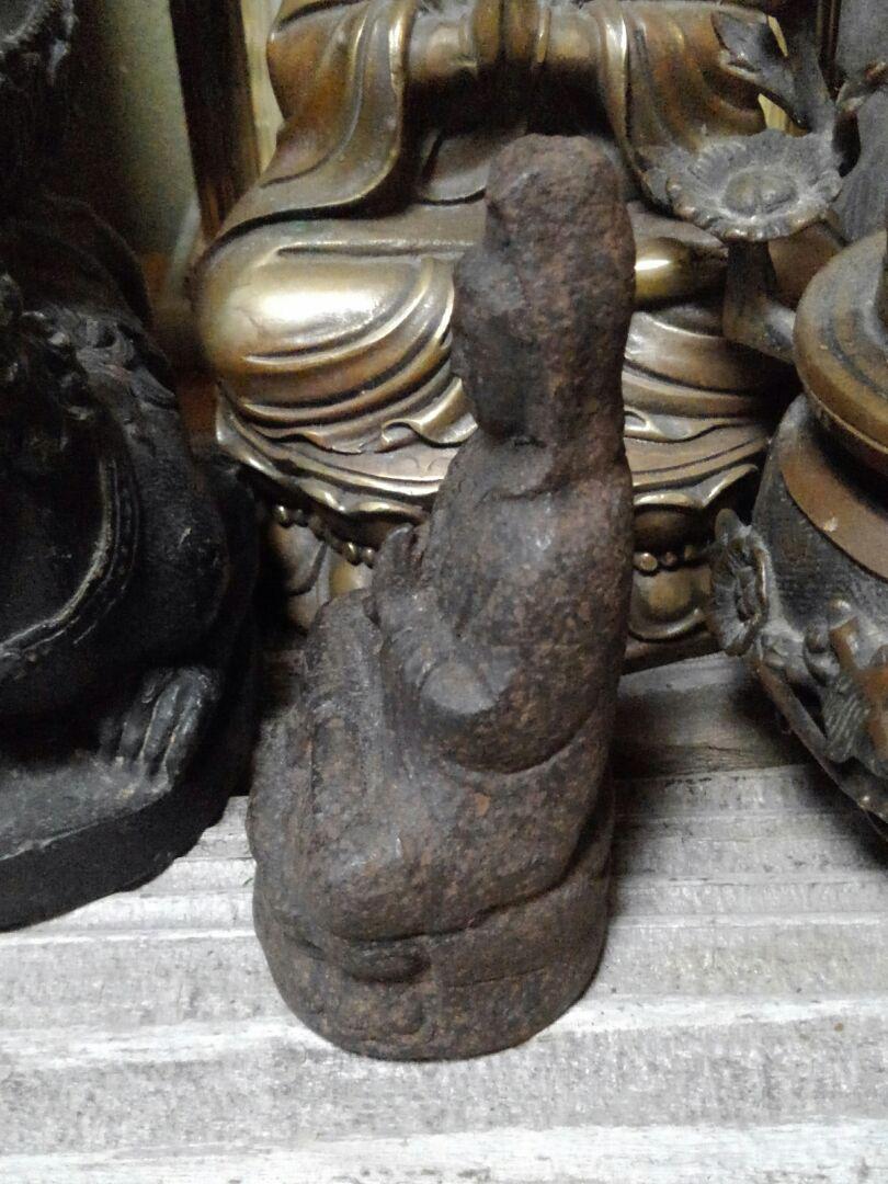 待望の再販! 古鉄製 鍍金 仏像 高212mm 鉄製 観音様 骨董品 仏教