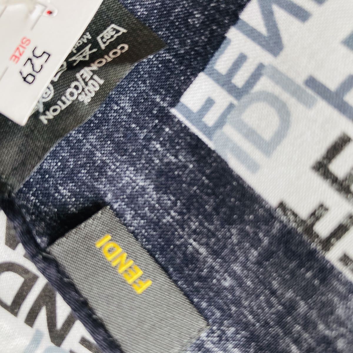 【希少】新品/FENDI/ハンカチ/正規品/フェンディ/未使用/即決あり/ズッカ柄/匿名発送/スカーフ/綿100%/大判ハンカチ/ブラック/50cm/058
