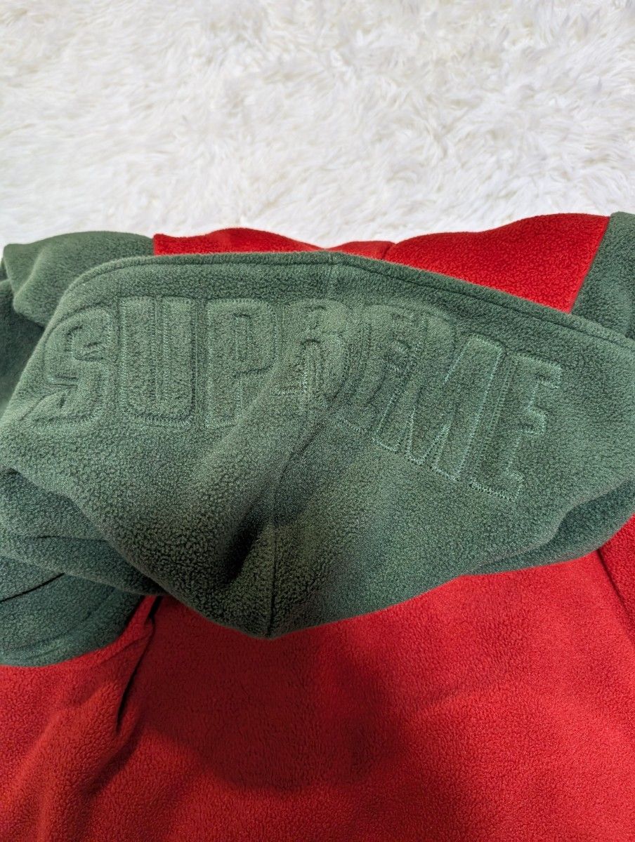 美品 Supreme/シュプリーム バイカラーフリーススタジャン ブルゾンL 美品 Supreme/シュプリーム バイカラーフリーススタジャン
