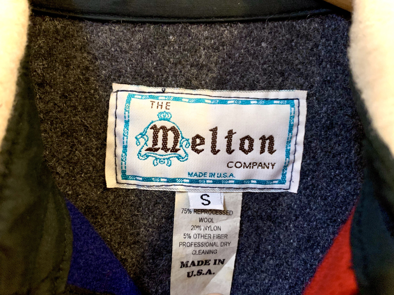 Melton COMPANY メルトン CPO ジャケット ウールシャツ 70-80s サイズS クレイジーパターン マルチカラー Made in USA 検索用：Peter Max_画像4