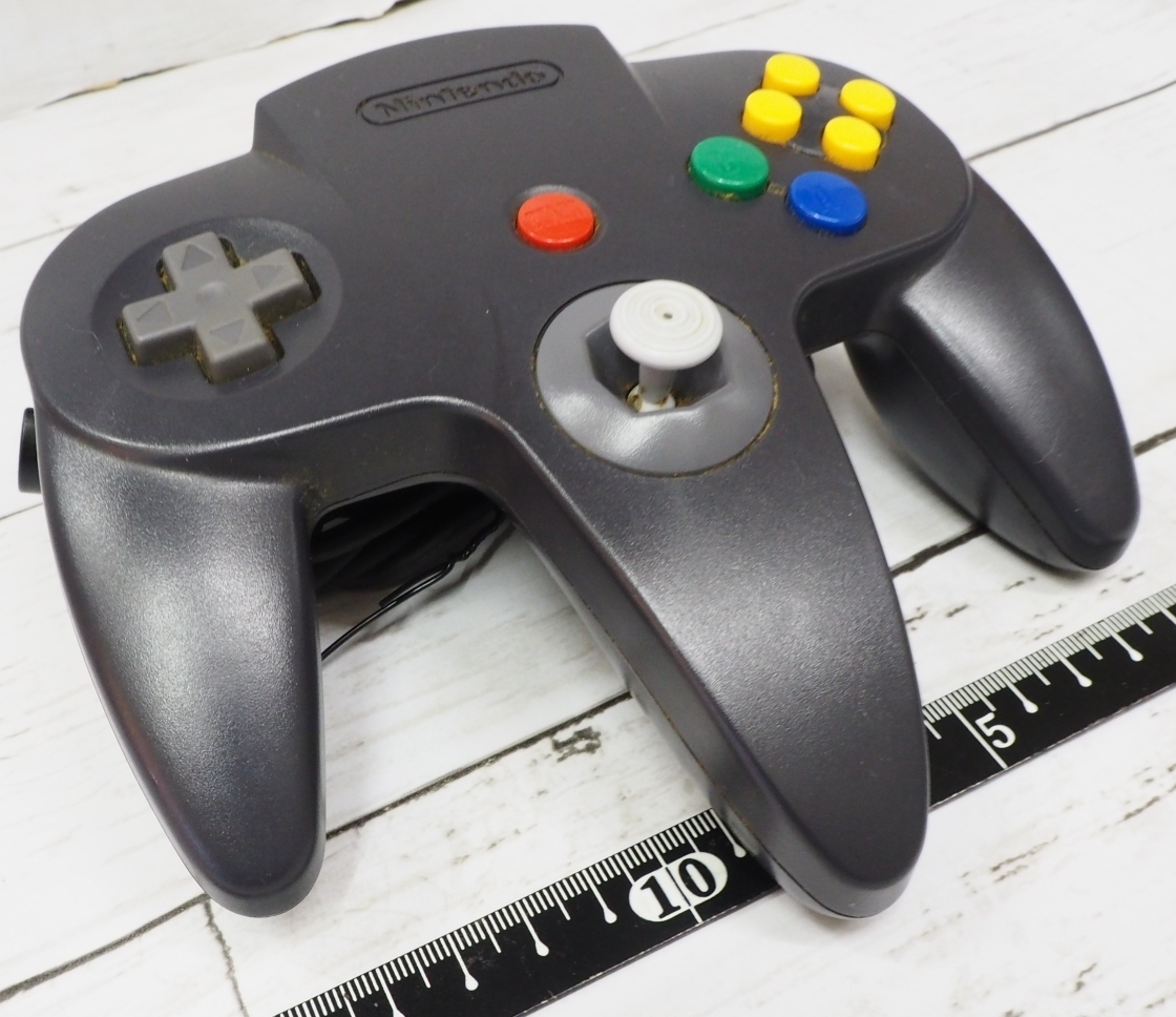 NINTENDO 64【純正コントローラーNUS-005黒ブラック】スティック動作不良■任天堂アクセサリー周辺機器【ジャンク・本体のみ】_画像2