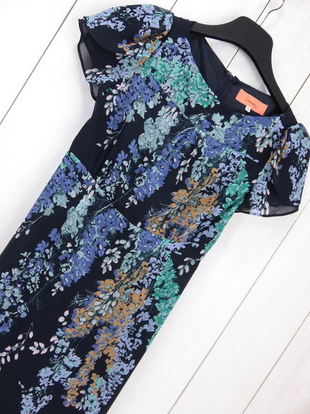  SunaUna SunaUna floral print short sleeves One-piece navy blue S