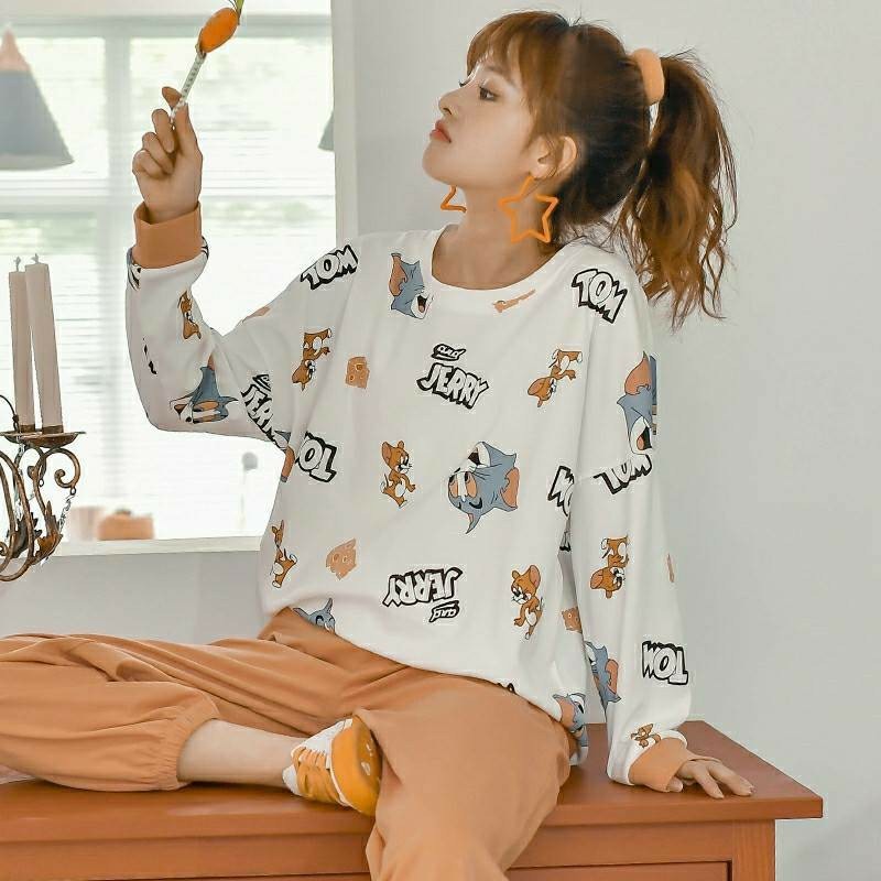 Paypayフリマ トムとジェリー ルームウェア パジャマ レディース 長袖かわいい キャラクター Paypayフリマ トムとジェリー ルームウェア パジャマ レディース 長袖かわいい キャラクター