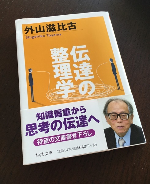 ▼文庫「 伝達の整理学 」外山滋比古